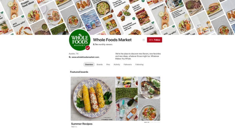 Wholefoods Pinterest